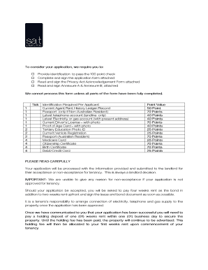 Residential Tenancy Application Form