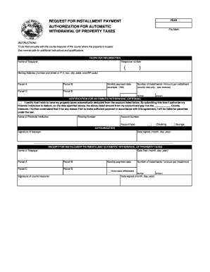 Request for Installment Payment Authorization