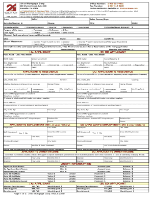 21st Mortgage Corp Loan Application