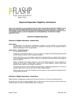 Required Dependent Eligibility Verification