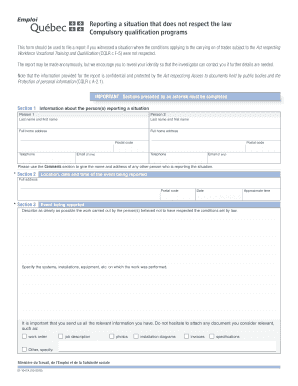 Workforce Vocational Training Complaint Form