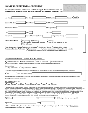 Rutgers Rockoff Hall Housing Agreement