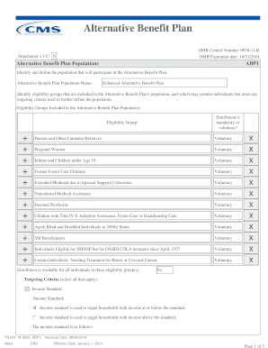 Alternative Benefit Plan Form