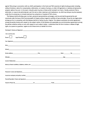 Technology Student Association Parent Authorization Form