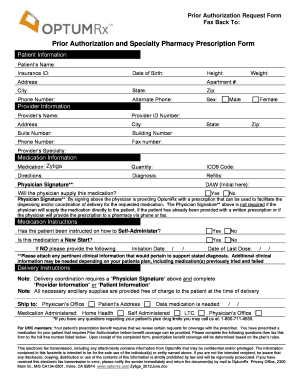 Prior Authorization Request Form