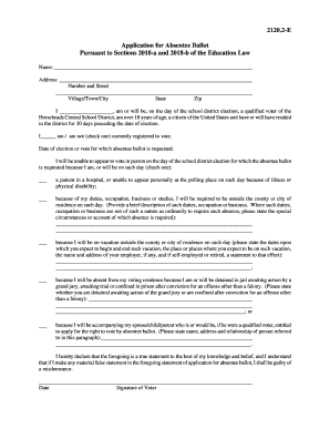 Application for Absentee Ballot