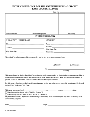Jury Demand Form