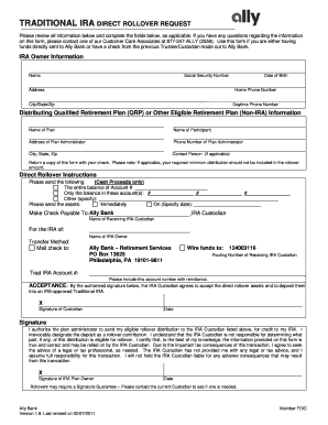 Traditional IRA Direct Rollover Request