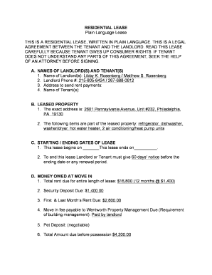 Residential Lease Agreement