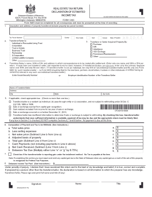 Delaware Real Estate Tax Return Form 5403