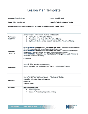 Lesson Plan Template