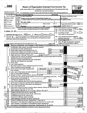 IRS Form 990 Return of Organization Exempt From Income Tax