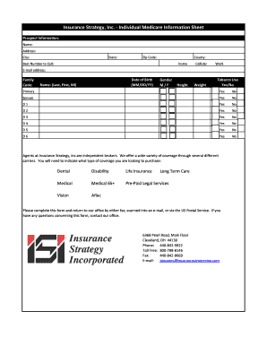 Medicare Information Sheet