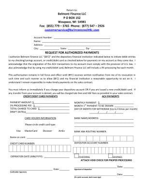 Authorized Payment Request Form