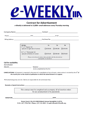 Advertisement Contract