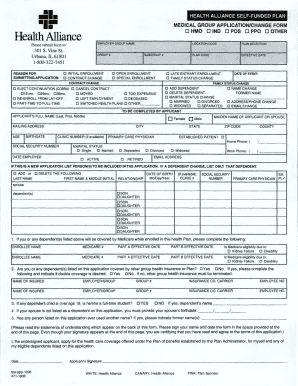 Health Alliance Medical Group Application Form