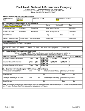 Group Insurance Enrollment Form