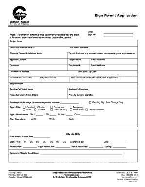 Sign Permit Application