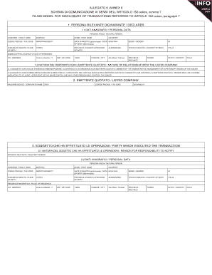 Modello di Comunicazione per la Dichiarazione di Operazioni