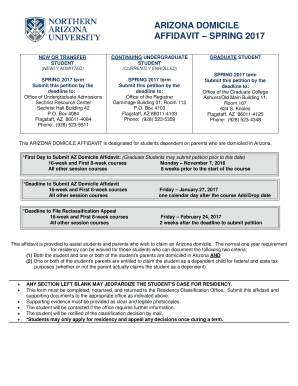 Arizona Domicile Affidavit