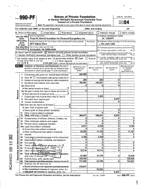 Form 990-PF Private Foundation Tax Return