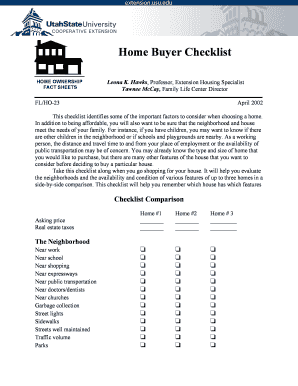 Home Buyer Checklist