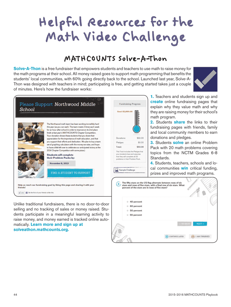 Fillable Online videochallenge mathcounts Helpful Resources for the