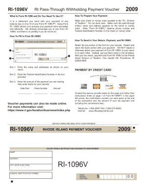 RI-1096V Rhode Island Payment Voucher