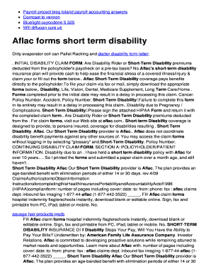 Aflac Short-Term Disability Claim Form