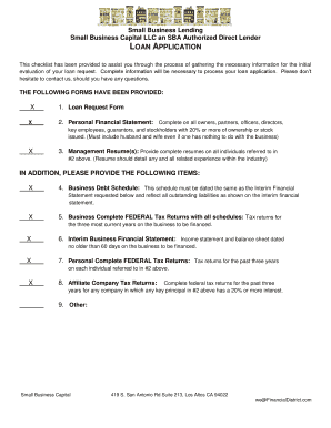Small Business Loan Application