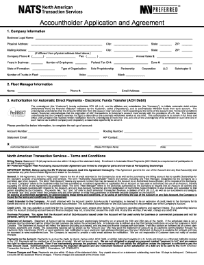 MV Preferred Fleet Purchasing Accountholder Agreement