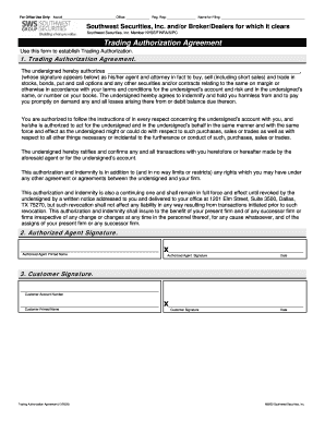 Trading Authorization Agreement