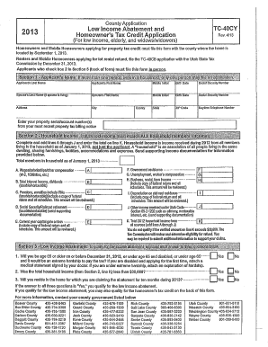 Utah Low Income Property Tax Credit Application