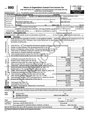 Form 990 Return of Organization Exempt From Income Tax