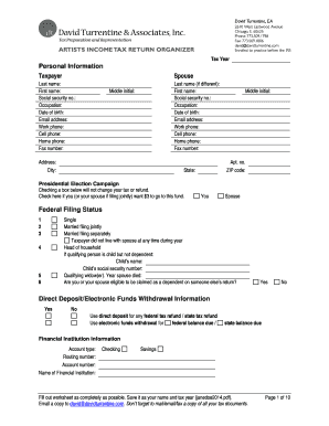 US Federal Tax Return Form