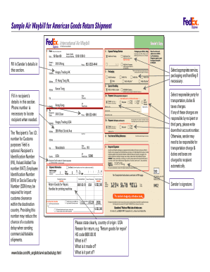 FedEx International Air Waybill