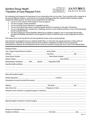 Transition of Care Request Form