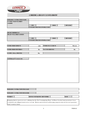 Contractor Request for Commissioning