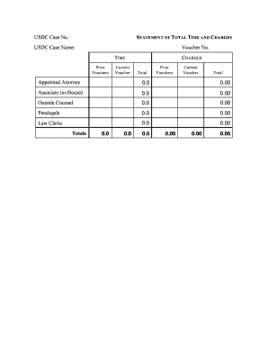 USDC Statement of Total Time and Charges