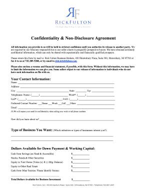 Confidentiality & Non-Disclosure Agreement