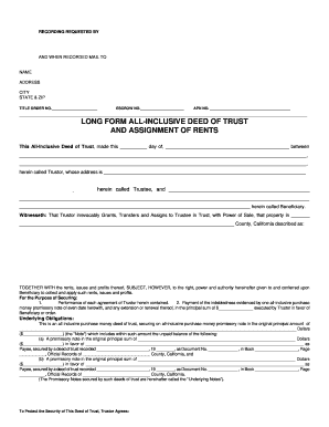 California All-Inclusive Deed of Trust