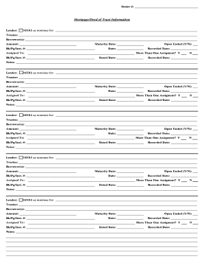 Mortgage Deed of Trust Template