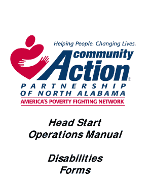 Head Start Disability Forms