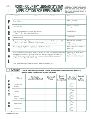 Employment Application Form
