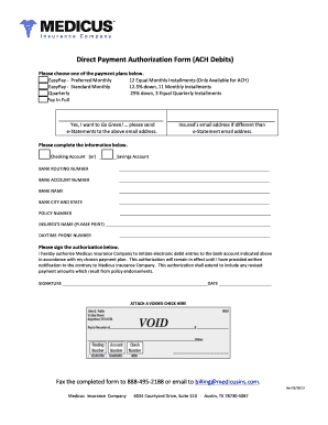 Direct Payment Authorization Form
