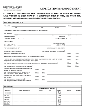 Employment Application Form