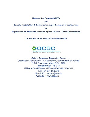 Request for Proposal RFP for Digitization of Affidavits - apps ocac