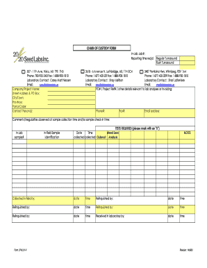 Chain of Custody Form