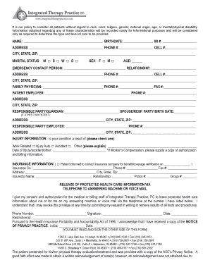Patient Intake and Consent Form