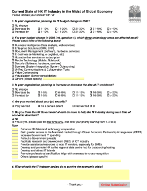 HK IT Industry Budget and Workforce Survey 2009